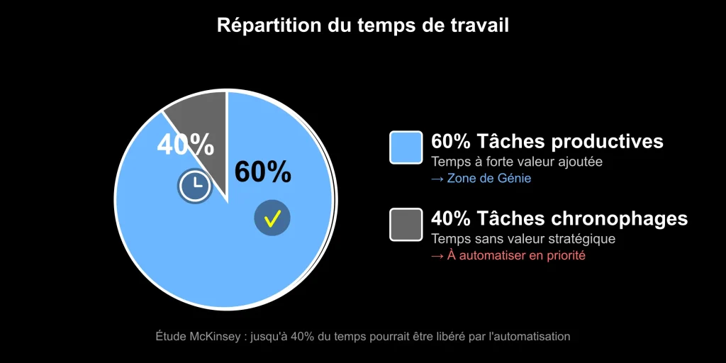 Répartition du temps de travail et impact des tâches chronophages
